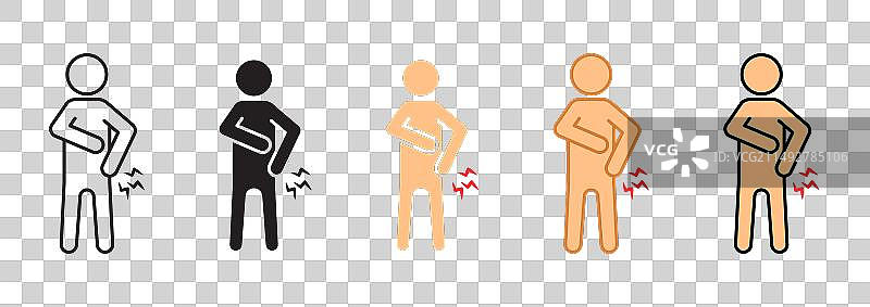 肌肉疼痛图标：肩部肌肉不适图片素材