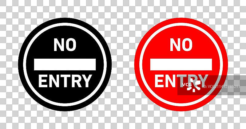 禁止通行道路标志图标集图片素材