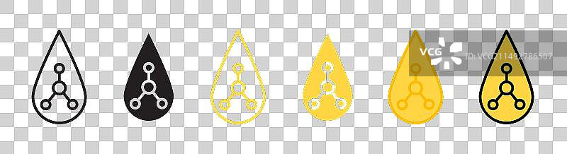 视黄醇抗衰老成分图标集图片素材