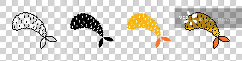 日式炸鱼天妇罗图标图片素材