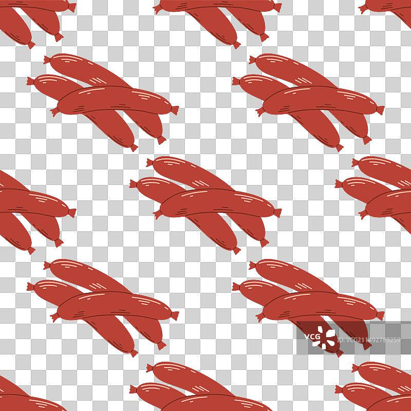 烟熏香肠无缝图案图形图片素材