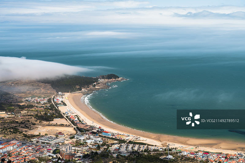 青岛崂山仰口景区海湾图片素材