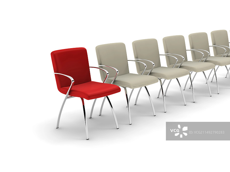 醒目的红色椅子图片素材
