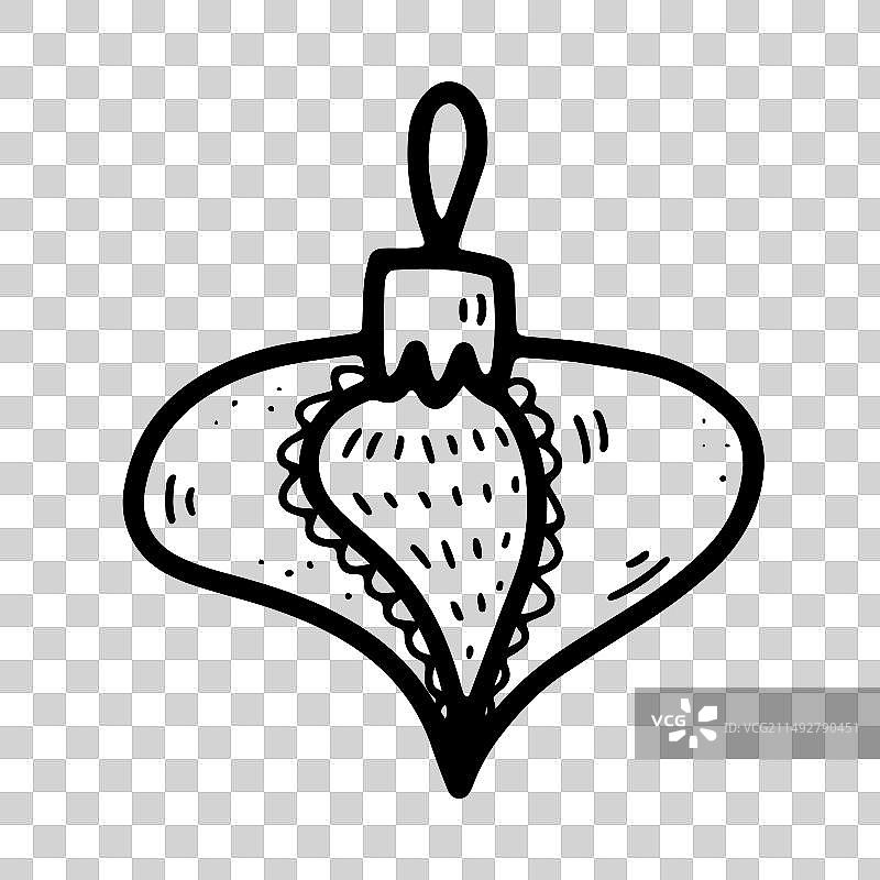 涂鸦圣诞球：季节性装饰玩具图片素材