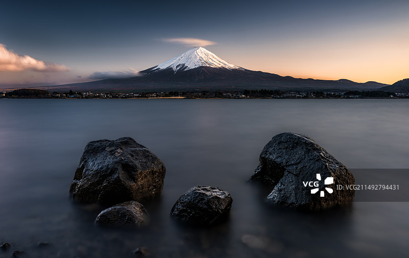 日落富士山图片素材