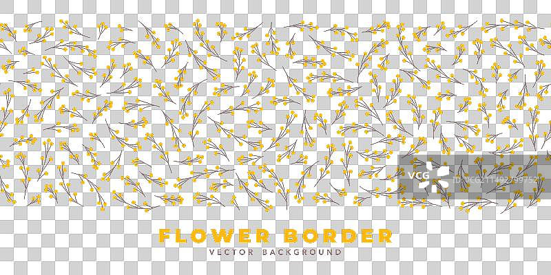 含羞草花卉边框图案图片素材