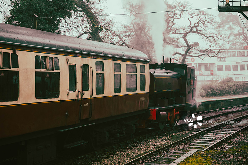 曼切斯特温德米尔湖 Windmere Manchester蒸汽火车图片素材