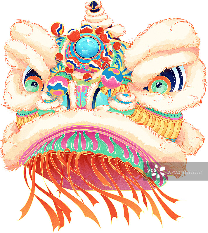 舞狮狮头图片素材