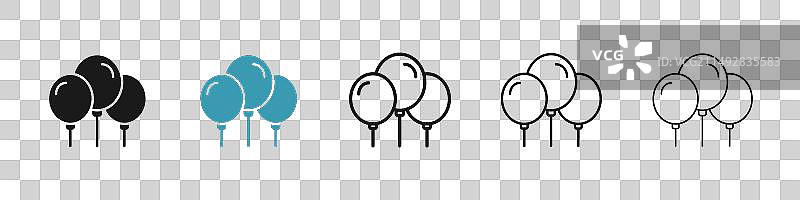 节日庆典气球图标合集图片素材