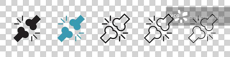 骨骼图标集：膝关节骨骼人体符号图片素材