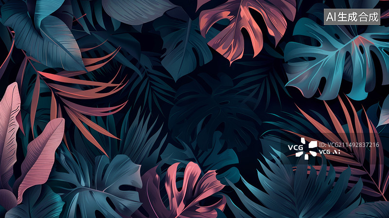 【AI数字艺术】植物边框图片素材