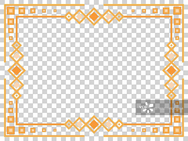 装饰艺术复古线性几何边框图片素材