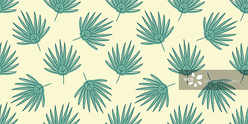 华盛顿棕榈叶涂鸦图案图片素材