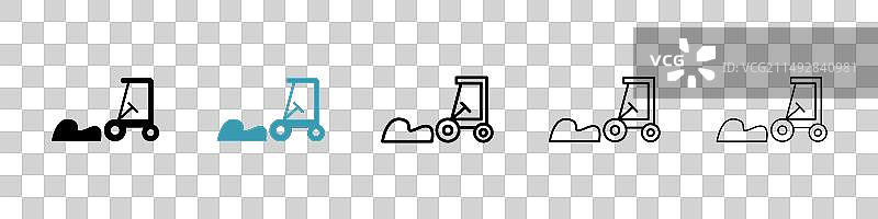 道路施工标志：施工中，请注意图片素材