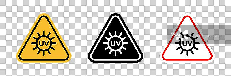紫外线灯请勿直视标志图片素材
