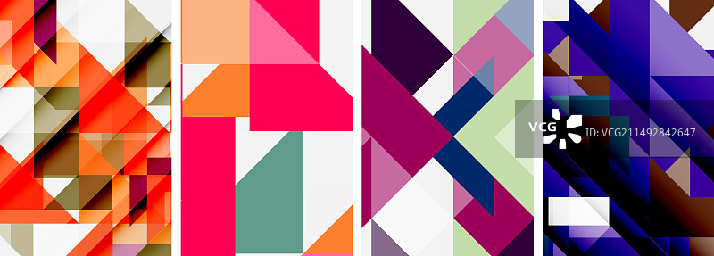 集合抽象随机三角形组成图片素材