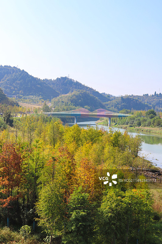 宜昌点军区卷桥河湿地公园 网红公园 春游 露营图片素材