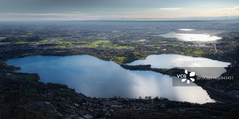 意大利波河平原Lecco心碎湖图片素材