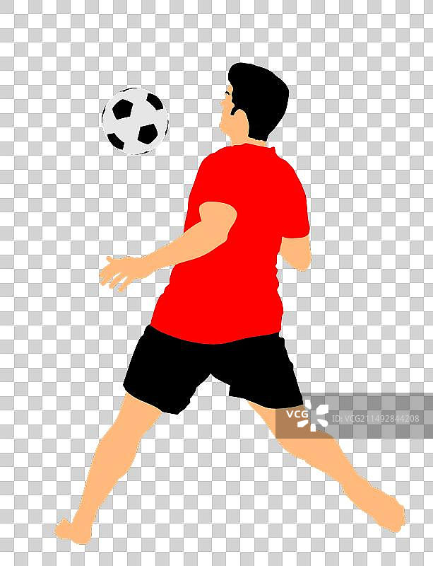 沙滩足球运动员踢球图片素材