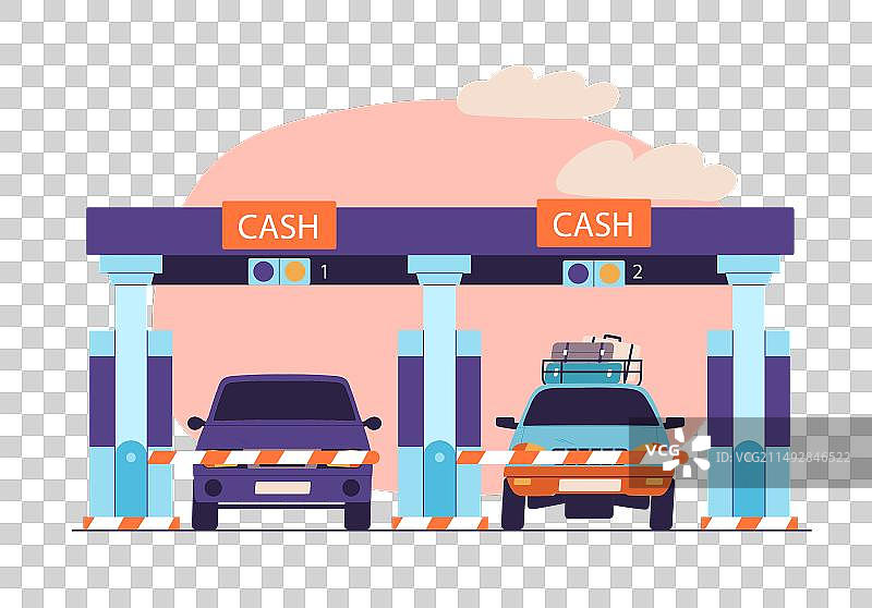 车辆通过路障图片素材