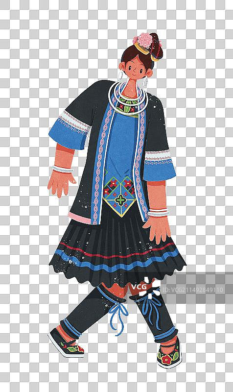 侗族民族服饰女性图片素材