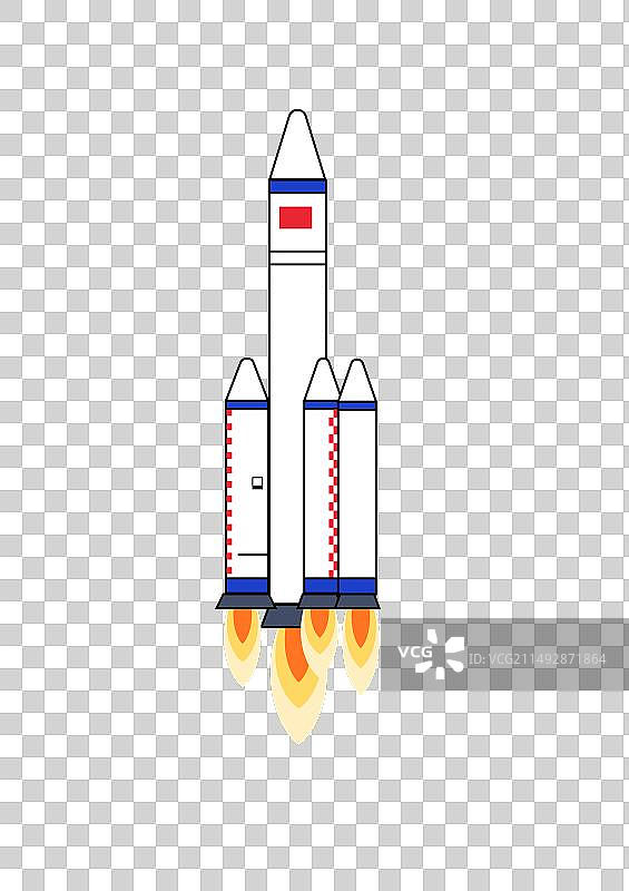 航天元素火箭神州十八号发射元素图片素材