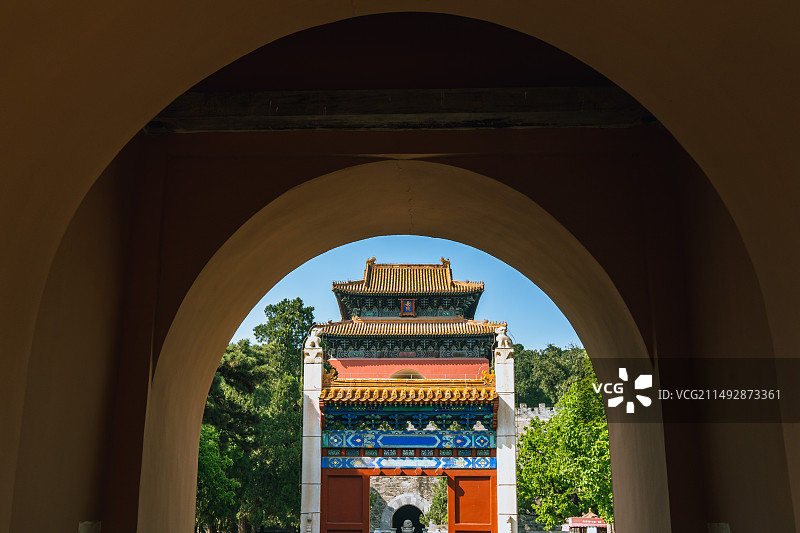 明十三陵长陵方城明楼建筑图片素材