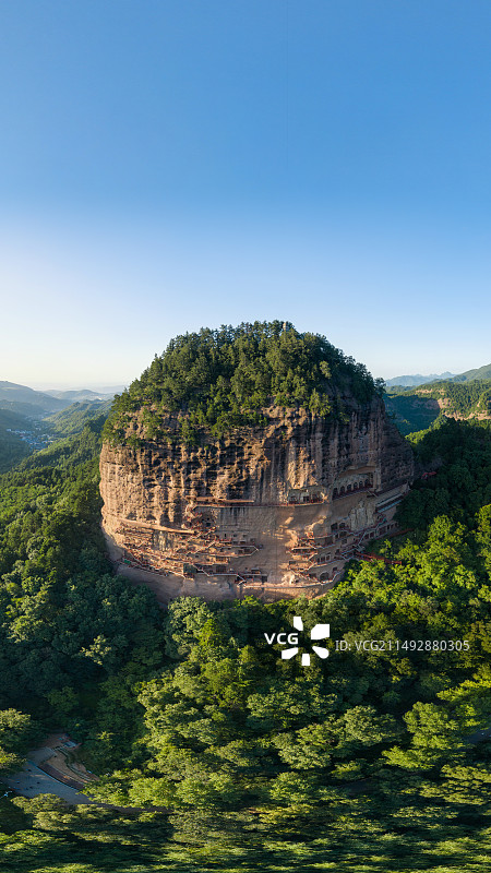 麦积山石窟图片素材