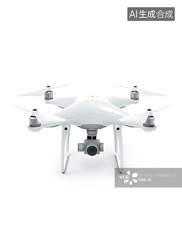 【AI数字艺术】低空经济，纯白背景无人机，新质生产力图片素材