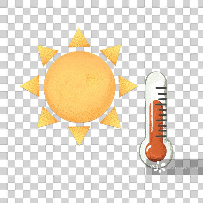 太阳温度计图片素材