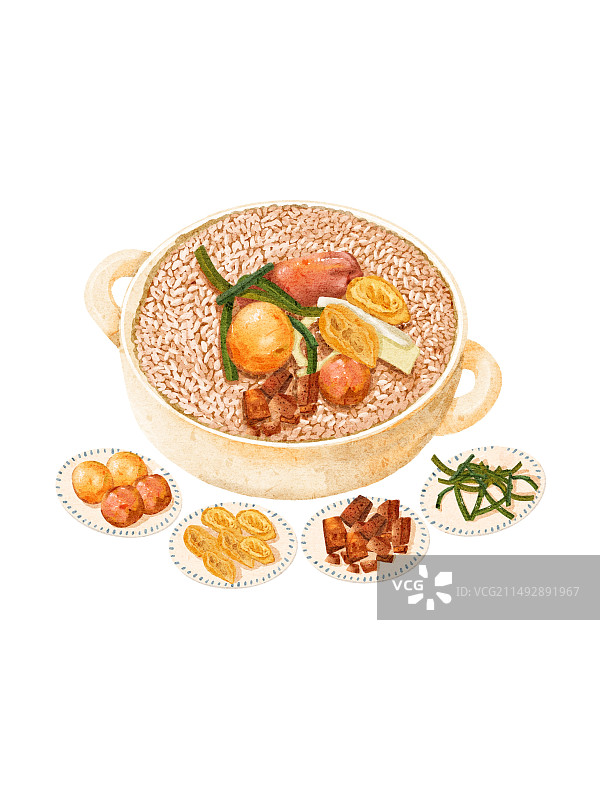 美食插画图片素材