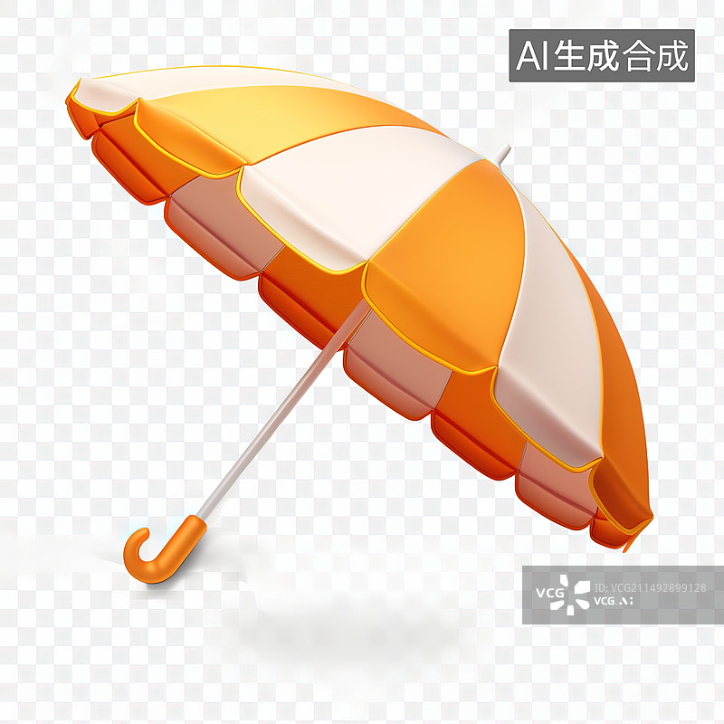 【AI数字艺术】白色背景下的彩色雨伞特写镜头图片素材
