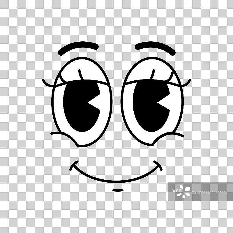 卡通趣味滑稽的面孔，风景微笑图片素材