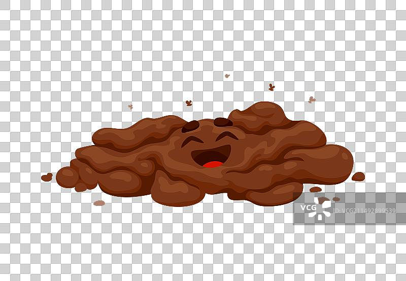 快乐大笑的卡通臭便便角色图片素材