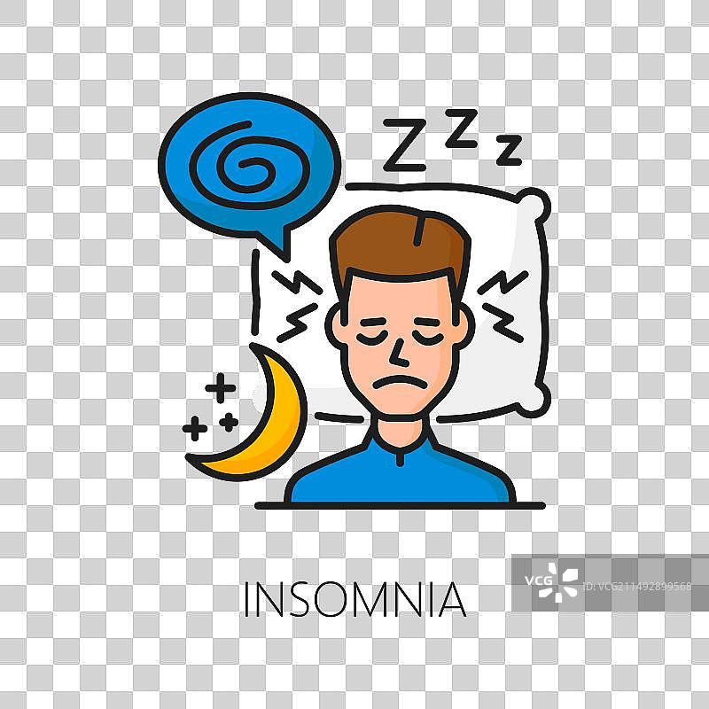 血液病或贫血症状的失眠图标图片素材