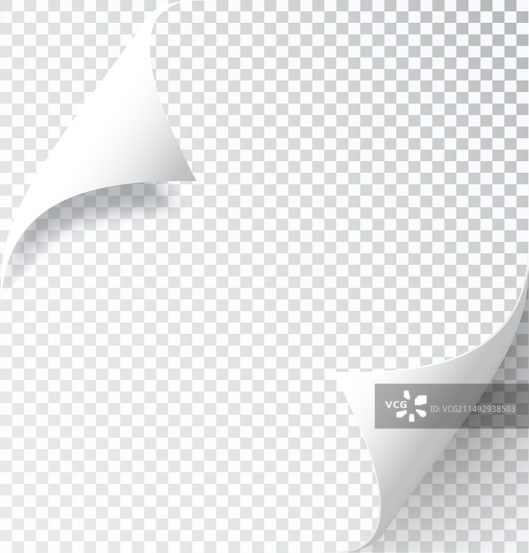 逼真的卷曲书页角图片素材