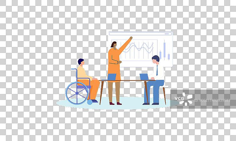 具有多样性概念的商务包容性会议图片素材