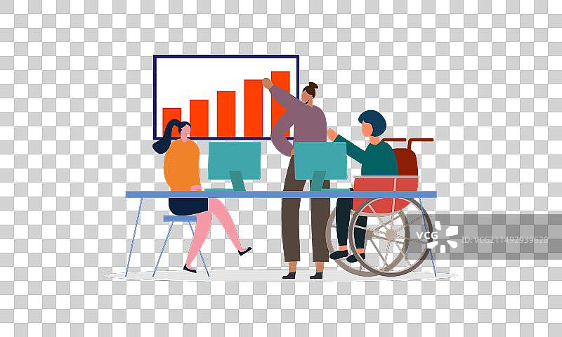 具有多样性概念的商务包容性会议图片素材