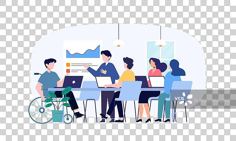 具有多样性概念的商务包容性会议图片素材