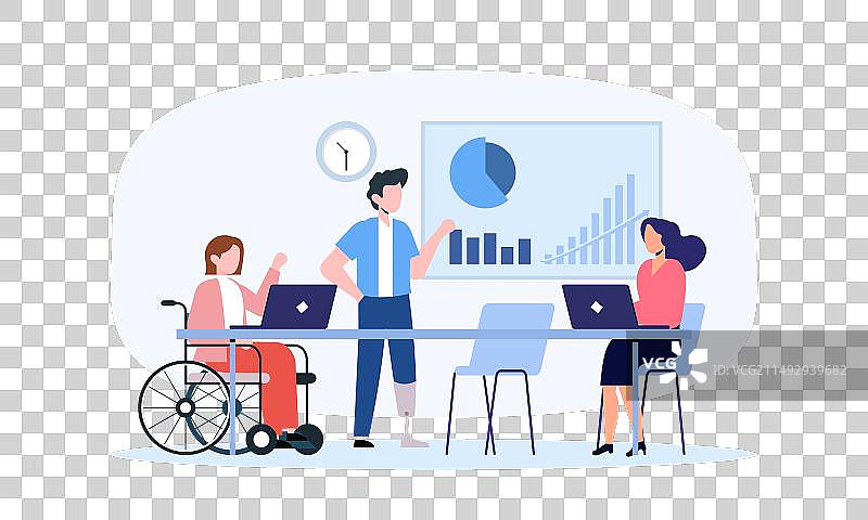 具有多样性概念的商务包容性会议图片素材