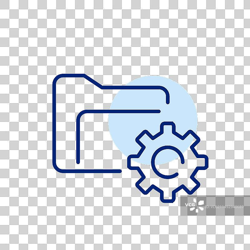 文件夹和齿轮文件组织管理图片素材