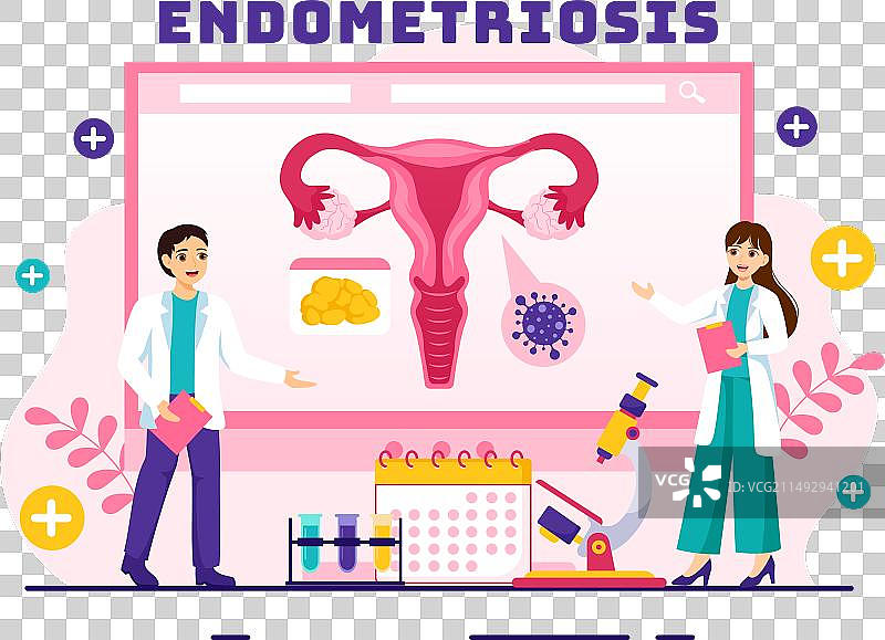子宫内膜异位症与子宫内膜图片素材