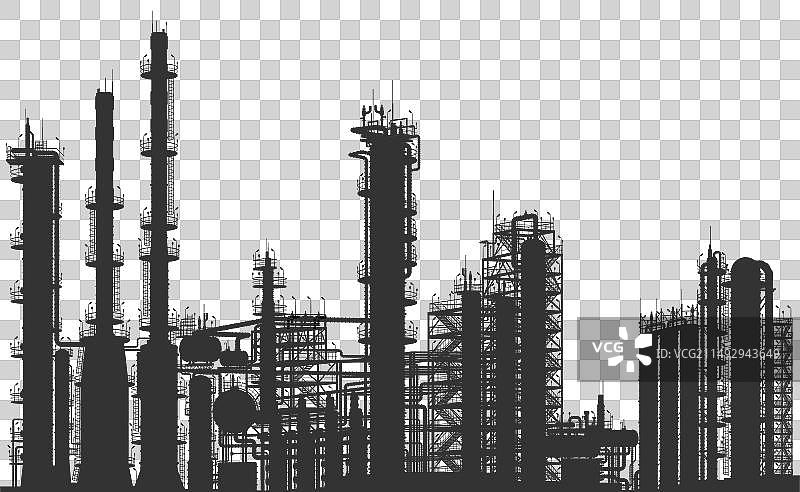 炼油厂轮廓图图片素材