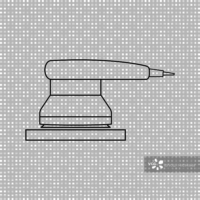 电动打磨机线条轮廓图片素材