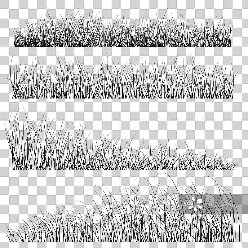 草原草地笔刷素材图片素材