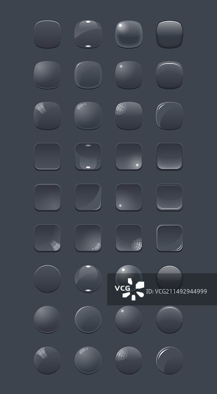 界面逼真按钮图片素材