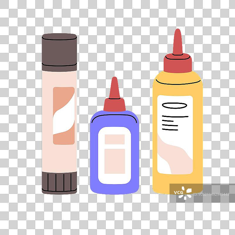 带盖的胶棒瓶塑料罐图片素材