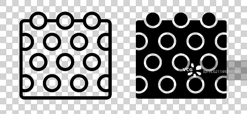 气泡膜餐具塑料图标集图片素材