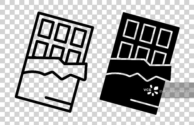 巧克力图标集：巧克力棒符号图片素材