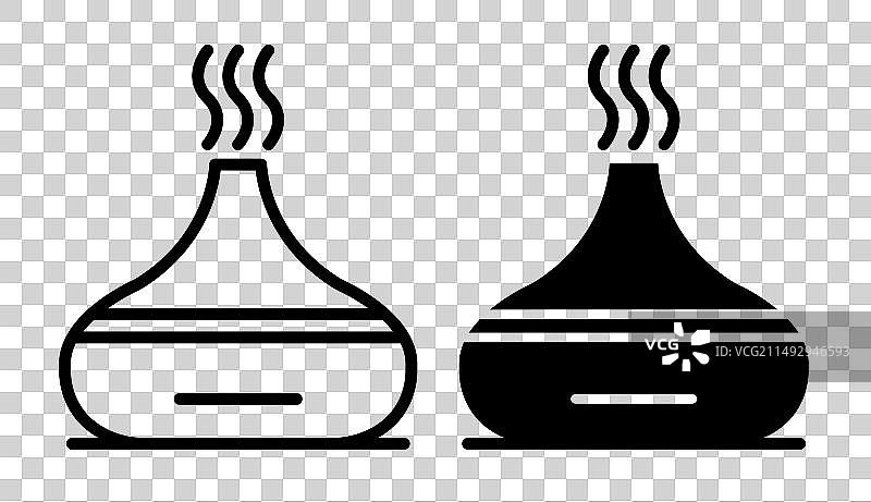 扩香器图标集：香味、芦苇与芳香疗法图片素材